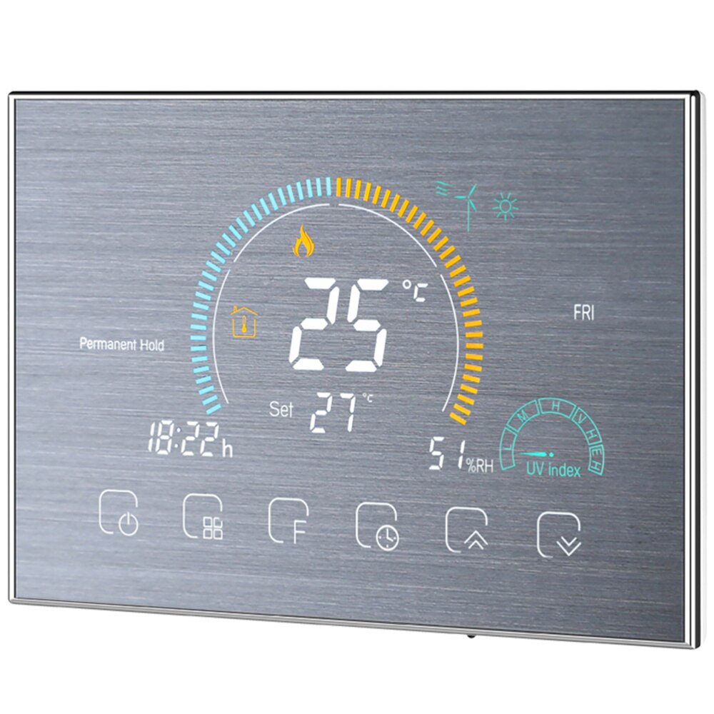 Termostato Intelligente WiFi ME81H Per Riscaldamento A Pavimento - Touch Screen LCD 5-90°C, Compatibile Alexa E Google Home, 3A - 3