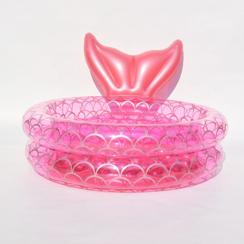 Thickening Pvc Inflatable Mermaid Pool Household Baby Children Swimming Pool Lovely Baby Pink Swimming Pool LB890