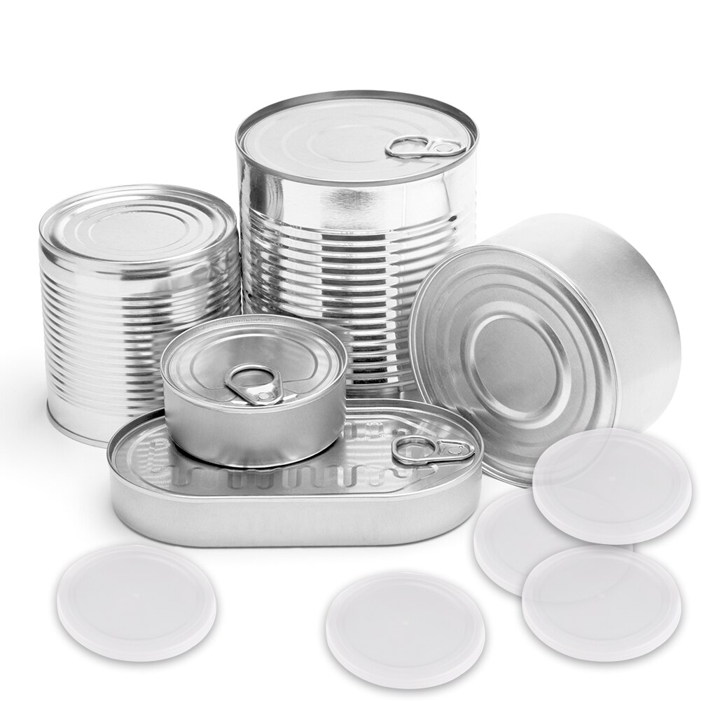 5pcs Reusable Food Storage Tin Cover Cans Lids Round Dog Cat Canned Lid Fresh Keep Dustproof Lids Pets Kitchen Supplies