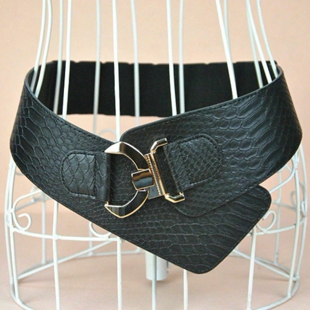 Ceinture de hanche large en cuir PU pour femmes et filles, ceinture élastique pour dames, accessoires de robe de ,