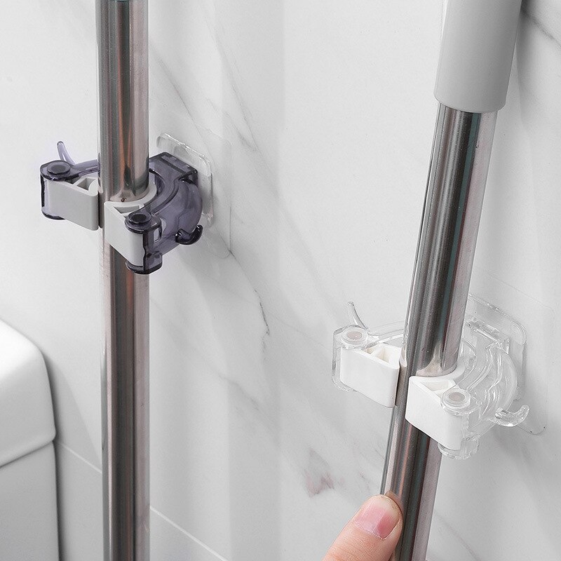 Aan de muur gemonteerde dweilorganizer houder borstel bezemhanger opbergrek keukengereedschap muur huishoudaccessoire hangende pijphaken 1pc