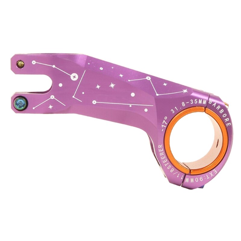 MTB Bicycle Stem -17 Degree Ultralight Aluminum Alloy Road Bike Handlebar Stem XXUF: Purple