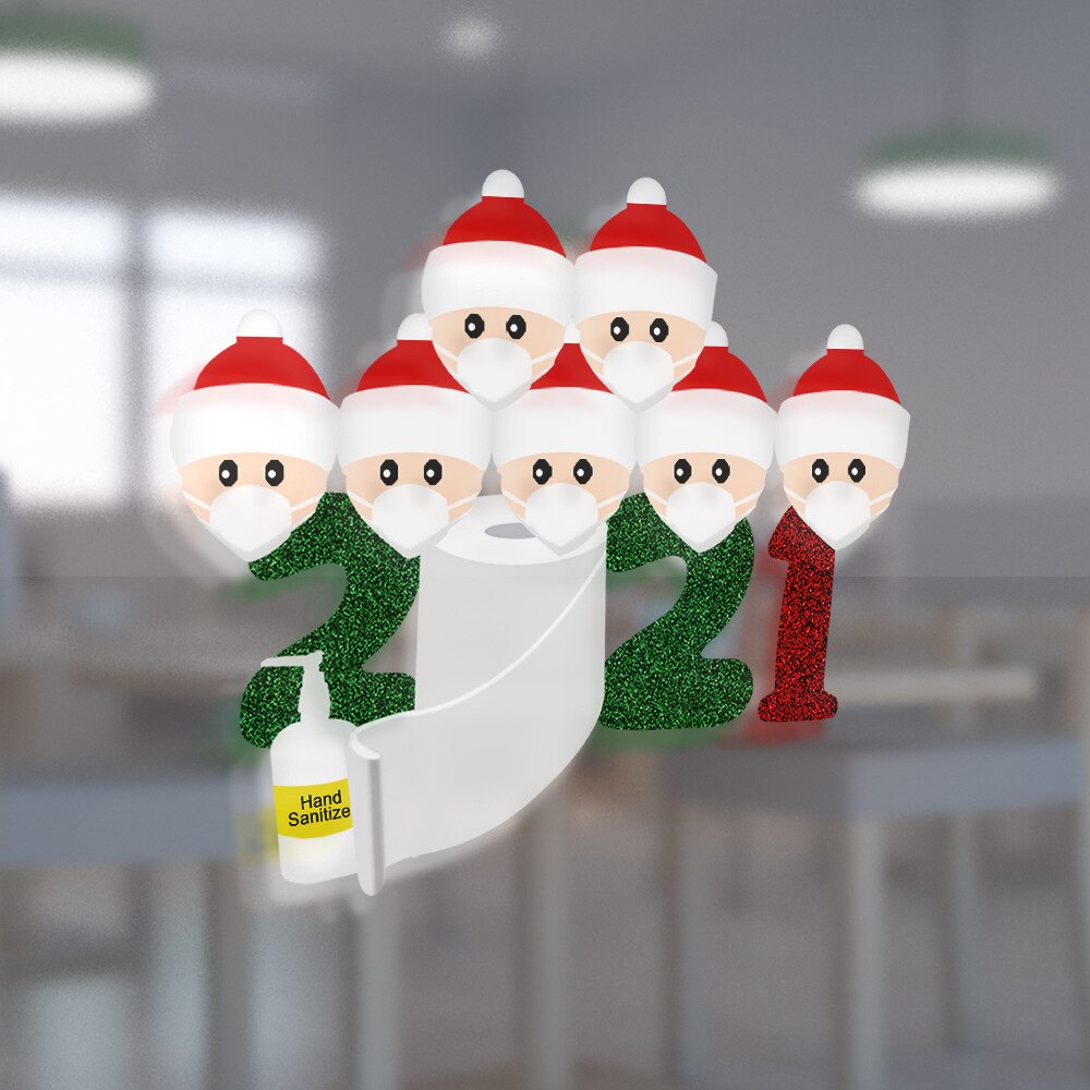 Kerst raamstickers overleefden familie raamstickers stickers voor thuis winkeldecoratie