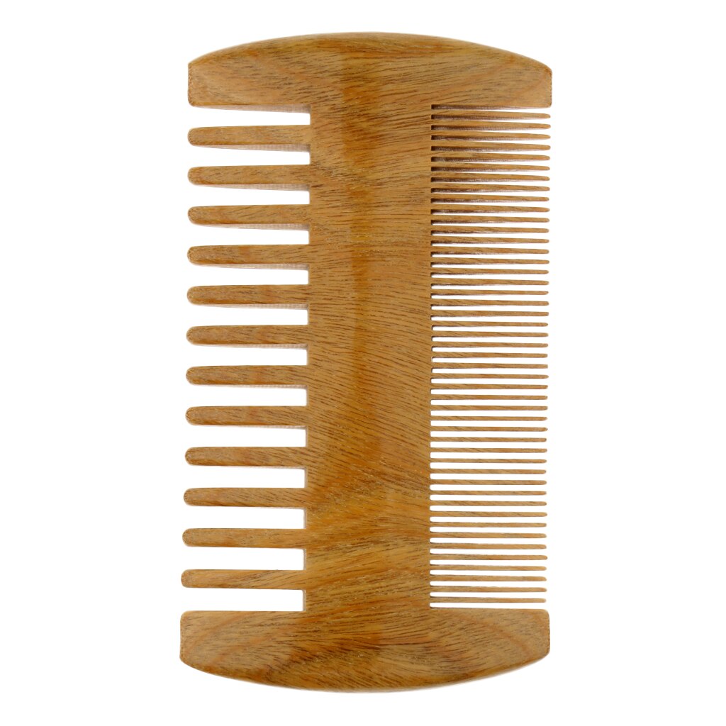 Antique Natural Sandalwood Wide&amp;fine Tooth Massage Comb Detangle Retro Combs