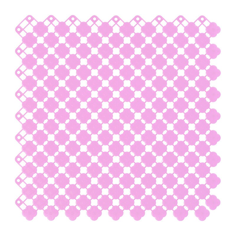 25*25cm Anti Slip Bathroom Mat Bath Shower Safe Floor Mat Bathtub Mat Splicing Clippable Flexible Soft Bathroom Rug Foot Massage: Pink