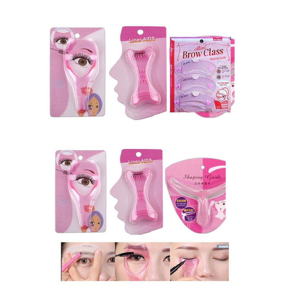 2 Set Professionele Spruw Uuseful Wimper Pads Eyeliner Patches Makeup Tools Voor Vrouw (Set 1 En Set 2)