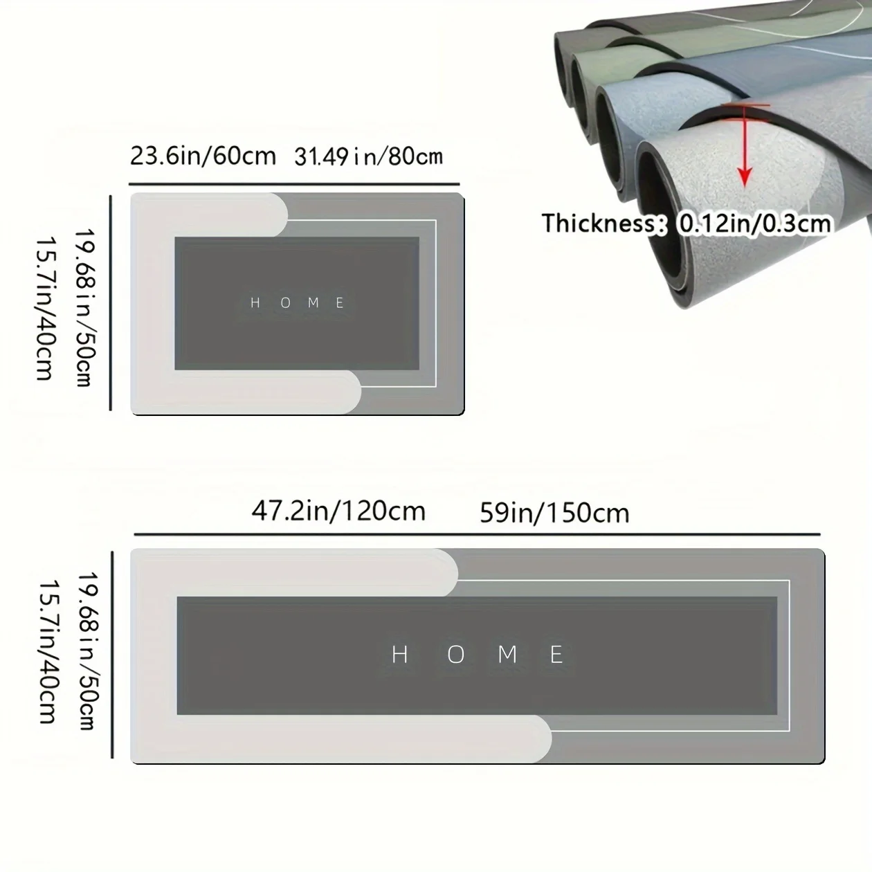 Diatomeeën antislip waterabsorberende vloermat keuken olie-absorberend vlekbestendig wasbaar afveegbare deuropening decoratieve voetmat