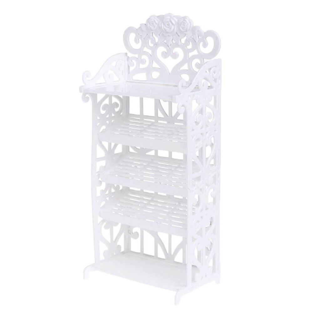 Citygirl White Plastic 5-layer Doll Shoes Rack Hollowed Shoe Shelt Playhouse Accessories: Not Including Shoes