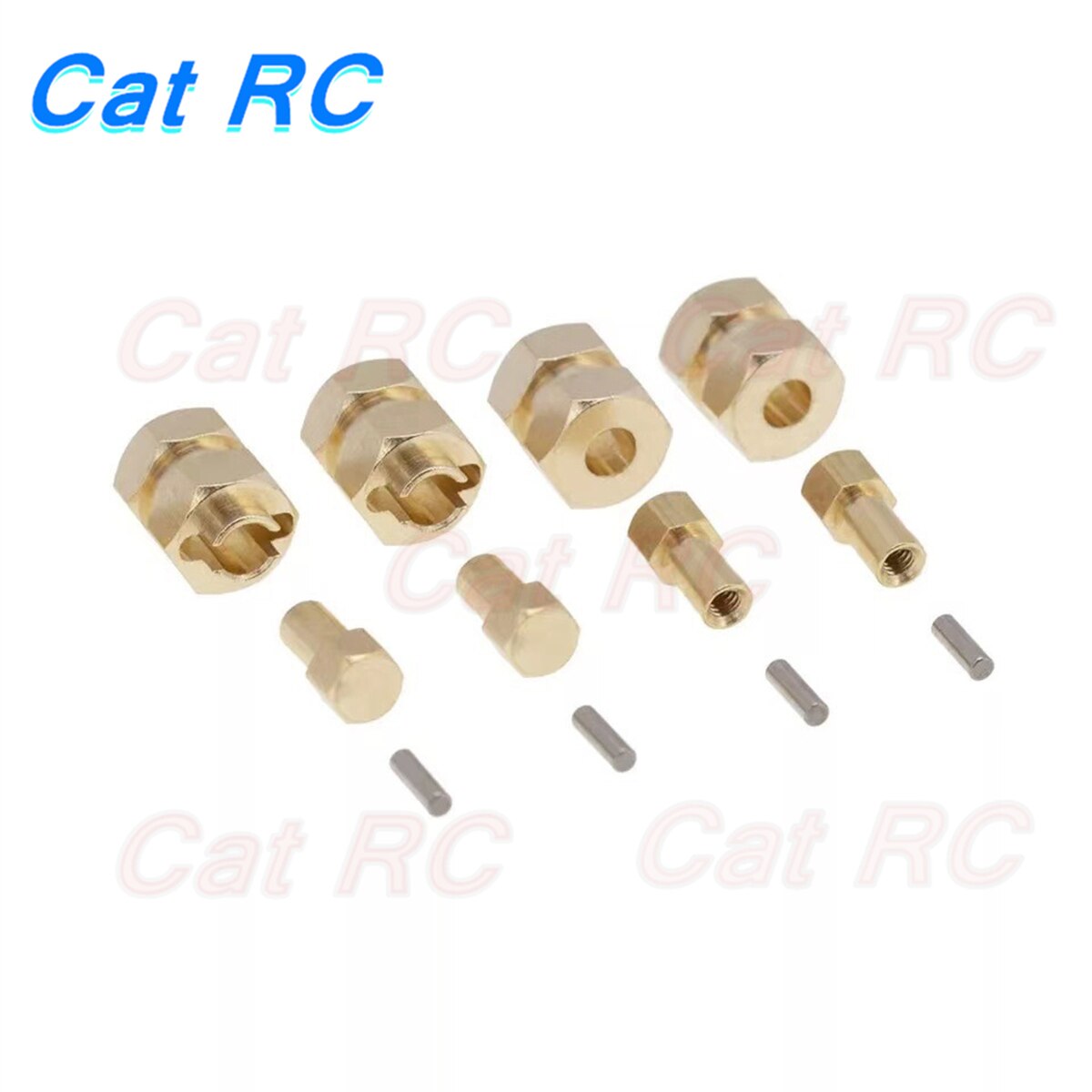 1set SCX24 estensione in ottone Apater unilaterale allargando 4MM per 1/24 RC Car Axial SCX24 90081 catRC