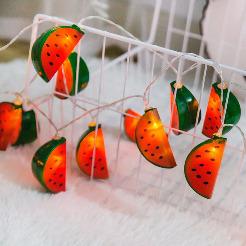 Watermeloen Fairy Lights Led String Kerstboom Slinger Slaapkamer Woonkamer Decor Nieuwjaar Gordijn Patio Partij
