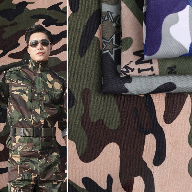 Thin Type Reactive Printing Camouflage Printing Fabrics DIY Training Clothing Pieces Tablecloth Curtain Seat Cover 90x150cm