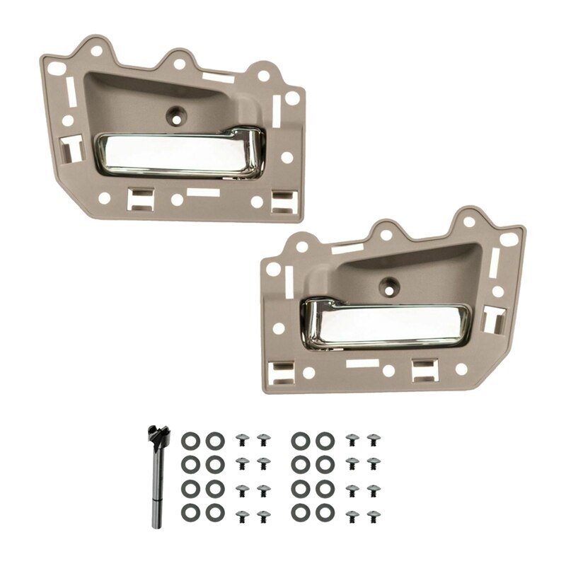 2x Manija De Aspecto Cromo Interior Cable Bowden Set Delantero