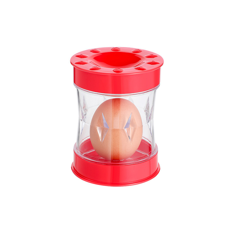 Automatisk Eierskreller Hånddrevet - Kokte Egg Eggeskall Separator Skreller Maskin Eggåpner Verktøy: Rød