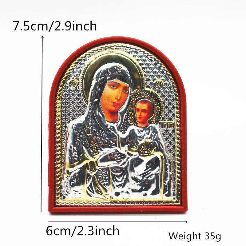 Ortodokse ikon kirke redskaber lod jesus / jomfru mary ikon: Mørkegrøn