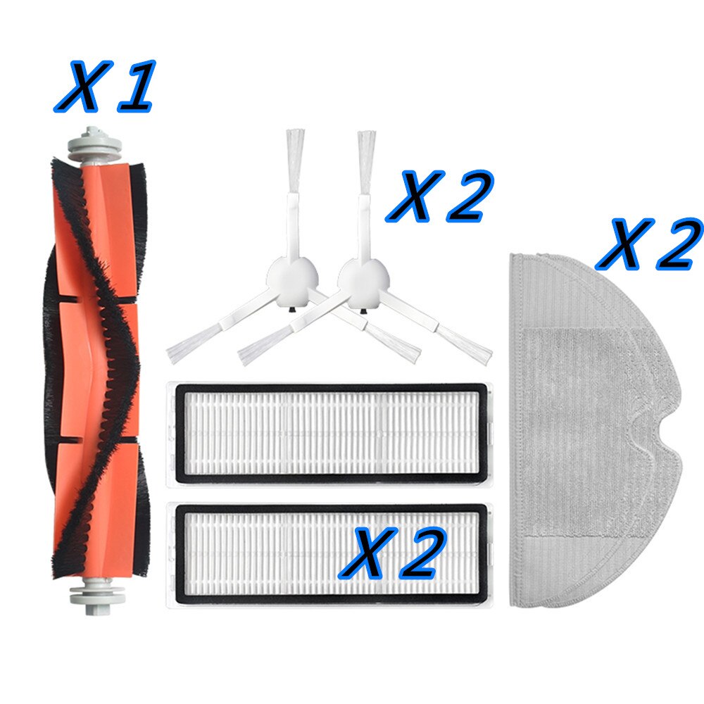 Xiaomi-Robot aspirador Mijia 1C/SKV4093GL, modelo, rodillo, cepillo lateral, filtro Hepa, mopa de tela: A