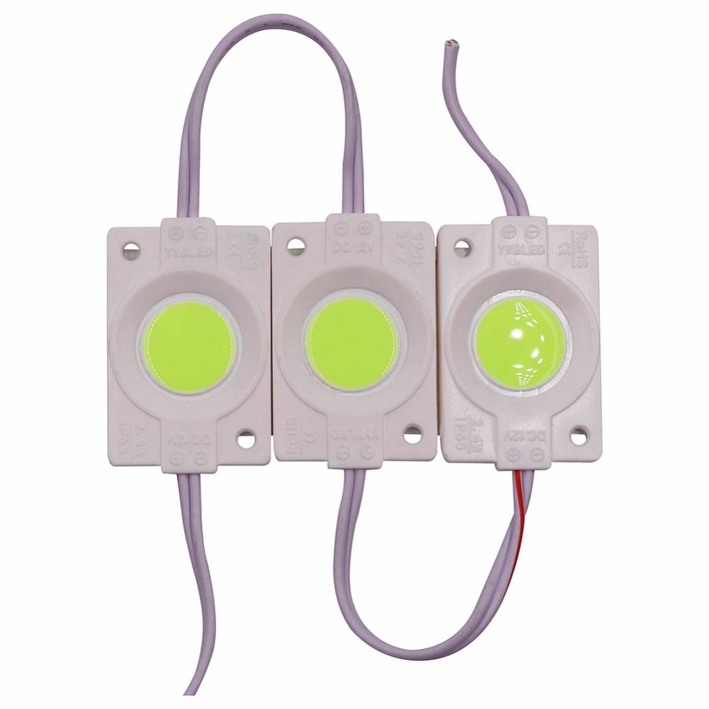 1Pc 2.4W Ultra Bright COB LED Module light Pure/Warm White Strip Light Lamp Bead Chip diy DC 12V lighting Waterproof