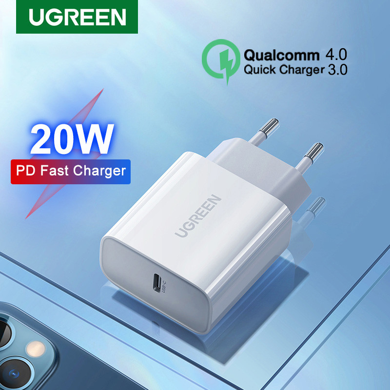 Ugreen PD 20W USB C Charger for iPhone 13 12 11 Pro Max USB Type C Fast Charger Quick Charge 4.0 3.0 for iPad Huawei PD Charger