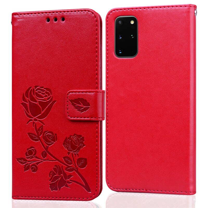 Case For Alcatel 1 5033D Case Protection Stand Style PU Leather Flip Silicone Back Cover For Alcatel 1 5033 D Phone Wallet Cover: Rose(Red)