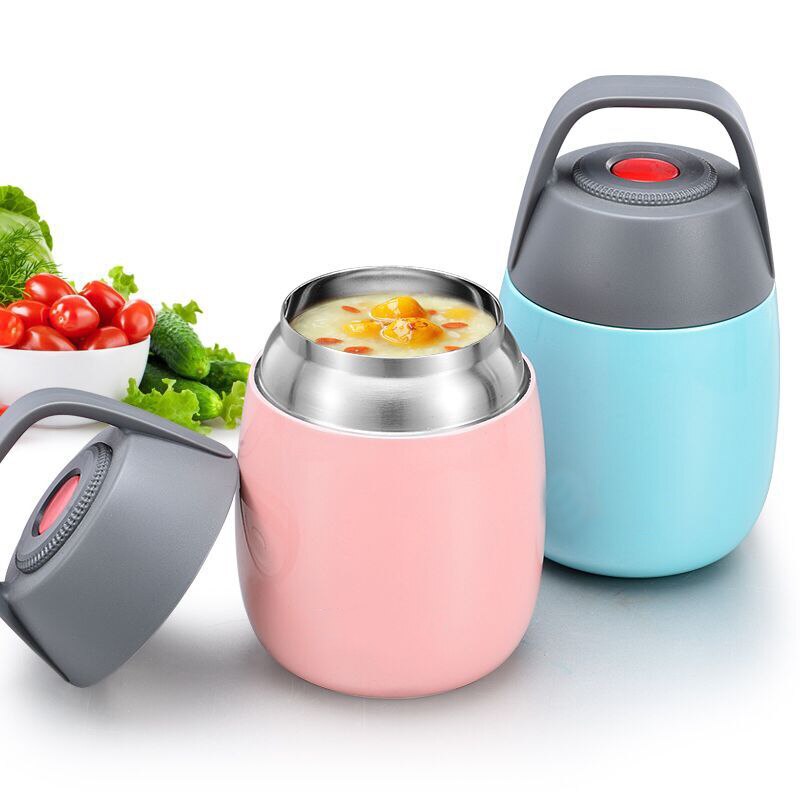 450ml Stainless Steel Braised Beaker Double Wall Smolder Food Porridge Insulated Thermos Vacuum Pot Soup Lunch Bucket Tableware