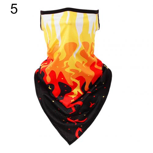 Spandex Flame Teeth Print Breathable Dust Proof Anti UV Face Cover Bandana Neck Gaiter: 5
