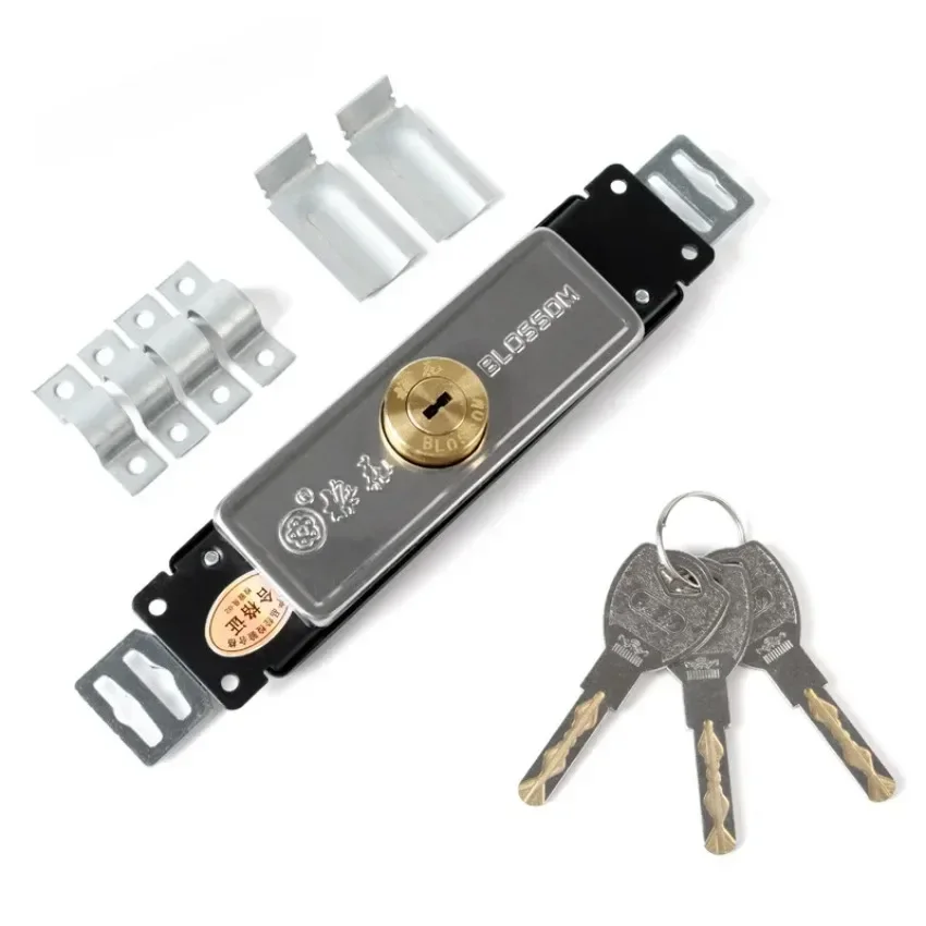 Solid Brass Deadbolt Door Lock with Cross Key Anti-theft Security for Roller shutter door Lock