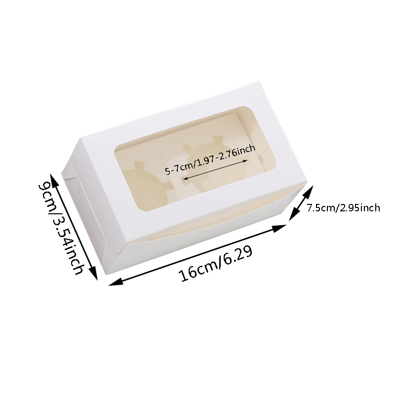 10Pcs Cake Boxes With Window Packing 2/4Cups Cupca... – Grandado