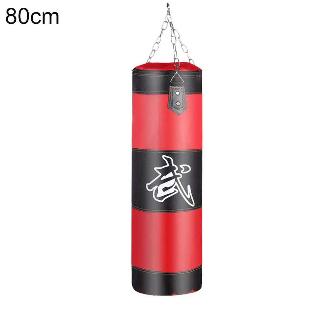 Boksesandfyldning tykkere styrketræning fitness træning punch sandpose boksetræning kamp sandpose tom-tung gymnastiktaske: 80cm røde