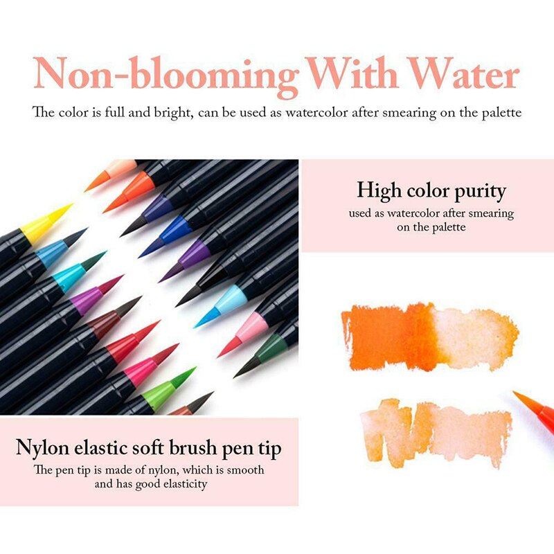 20/24/48 Color doble punta cepillo de plumas agua marcadores arte pintura Set de pluma de acuarela para la escuela TP899