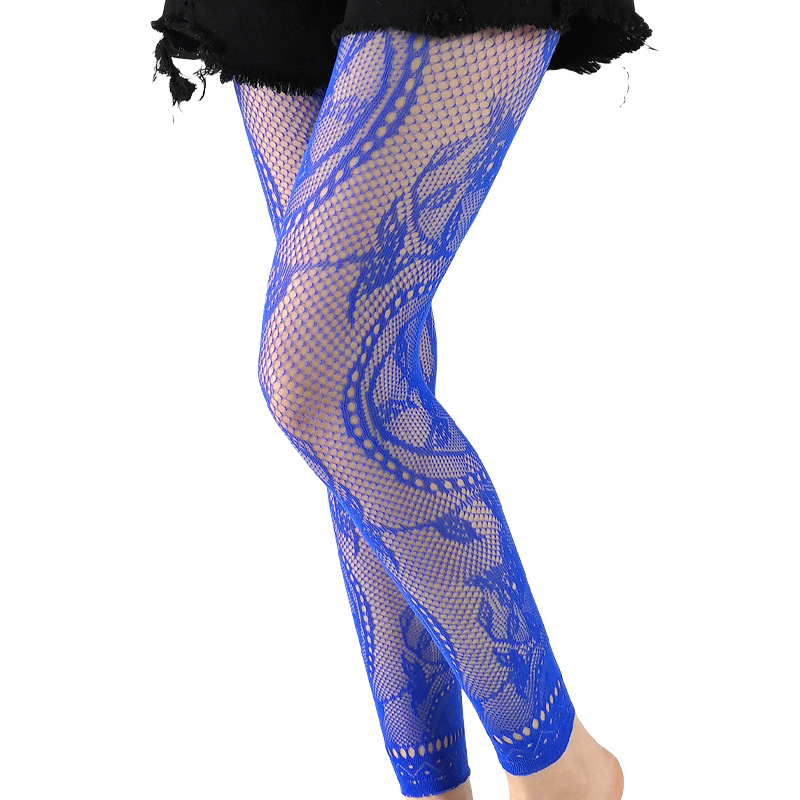 Collant senza piedi a rete a vita alta con fantasia stile retrò colorato da donna Calze leggings per ragazze per 40–75 kg, 150–170 cm: Brown