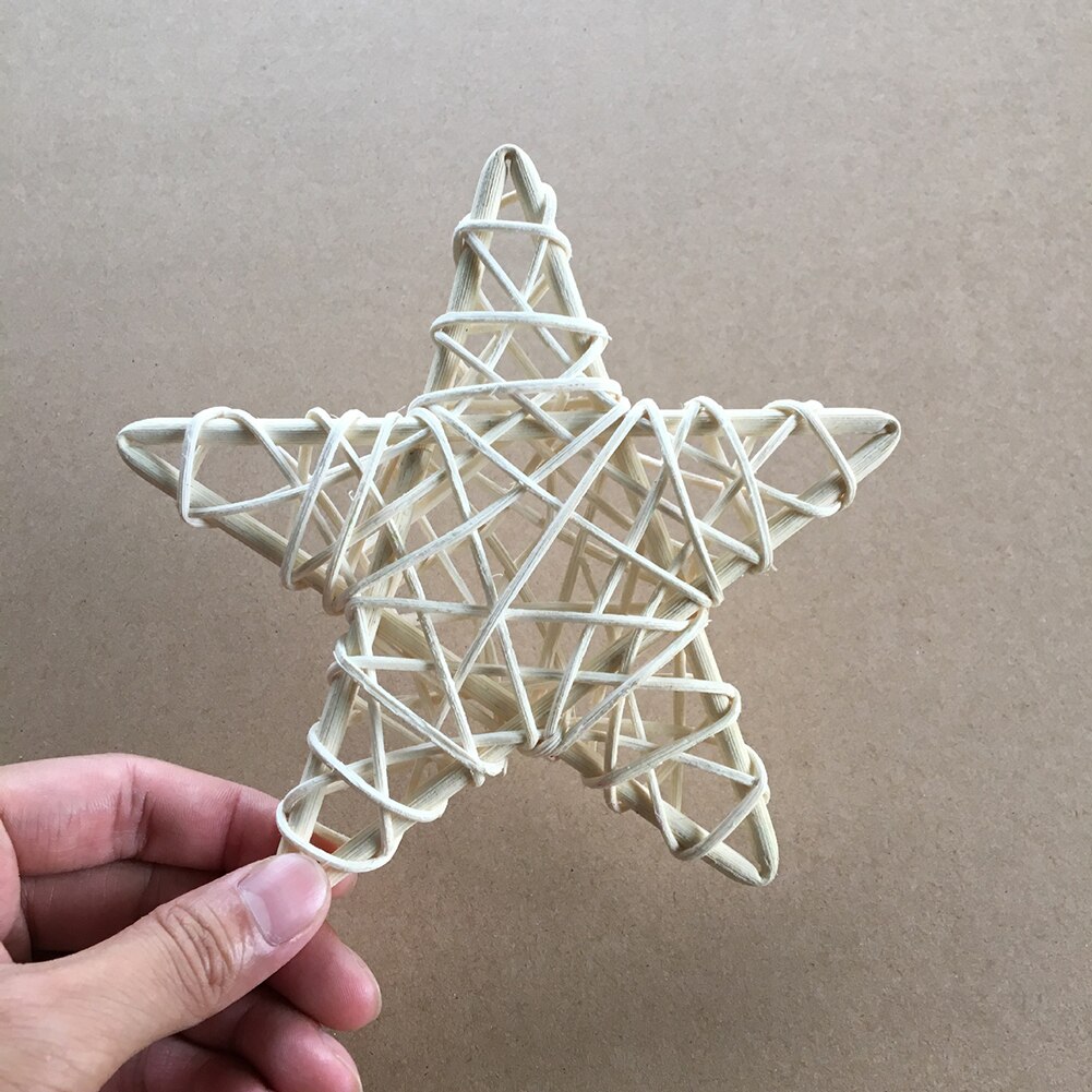 Kerst Mode Natuurlijke Rotan Wijnstok DIY Ster Krans Guirlande Party Kerstboom Thuis Window Decor Ornament