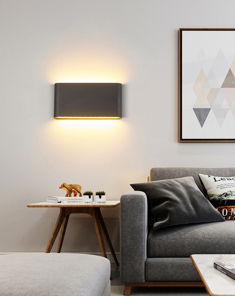 Moderne vandtæt udendørs 18w led væglampe  ip65 aluminium op og ned væglampe have veranda sconce lys 110v 220v zbw 0011