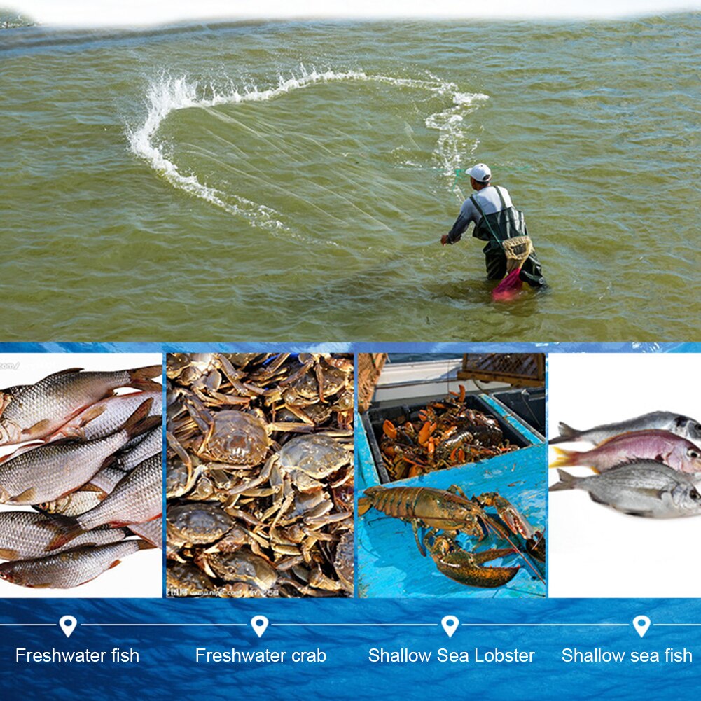 Red de pesca de nailon, trampa de malla para peces pequeña y firme, red de enmalle de monofilamento, accesorios de aparejos de pesca al aire libre