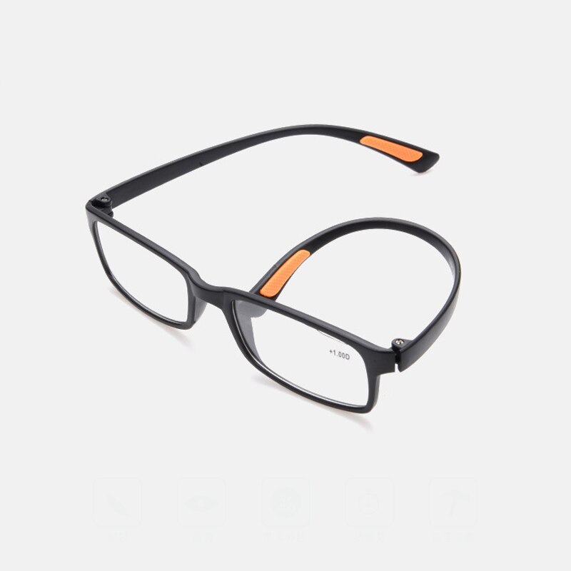 Seedfly  tr90 ultralichte leesbril voor dames, flexibele presbyopiebril, dioptrie 1.0, 1.5 2.5 4.0, heren, zwart, hyperopiebril