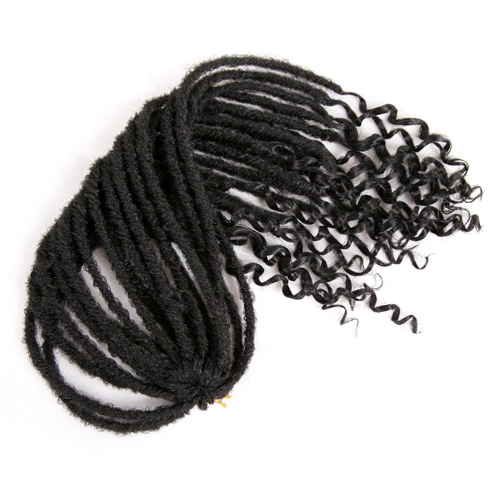 Dream Ice's Goddess Hair Ombre Faux Locs Crochet Braids 20inch Soft Natural Braid Dread Lock Synthetic Braiding Hair Extension