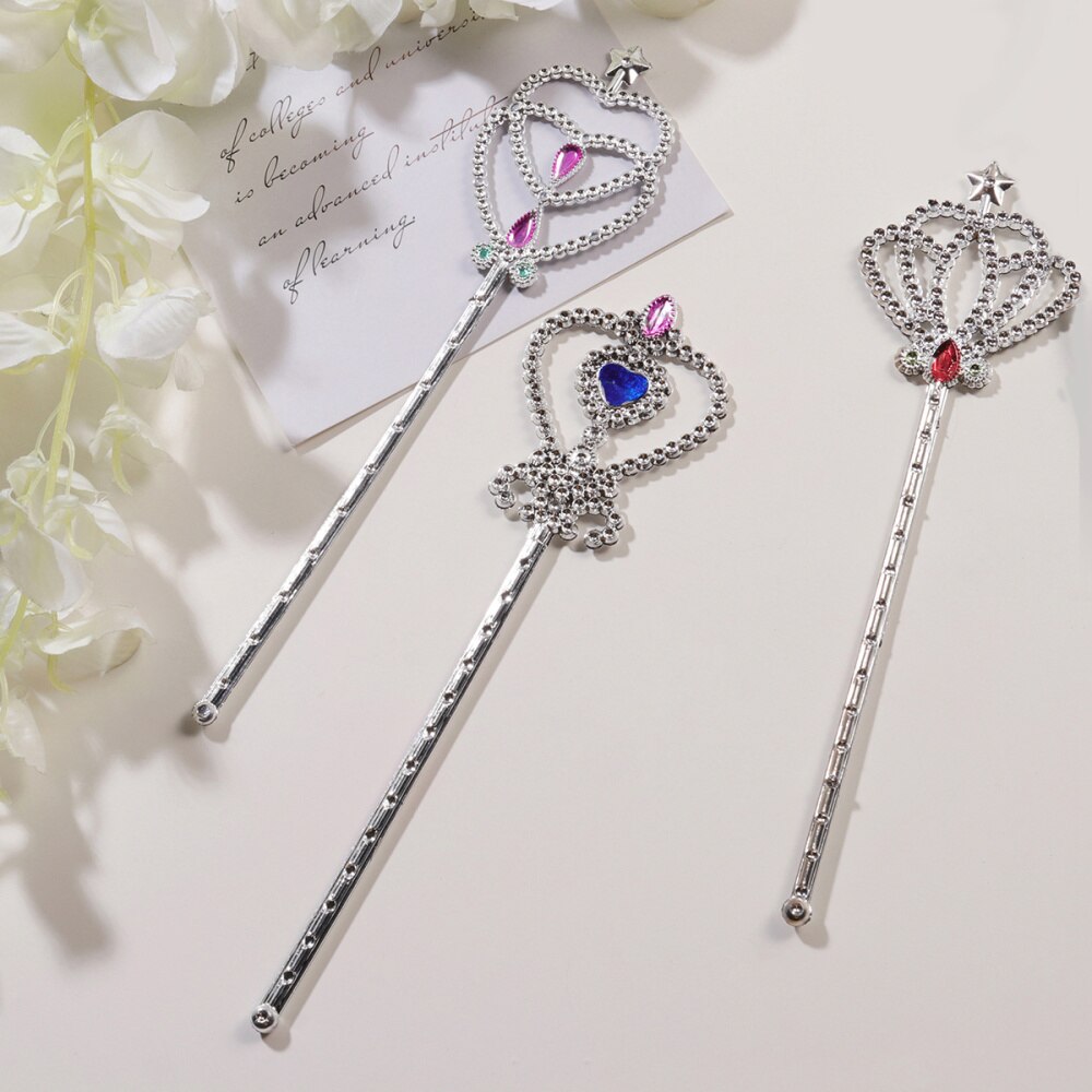 12/24Pcs Plastic Mooie Vlinder Wands Rose Magic Hart Angel Fairy Stick Voor Meisjes Verjaardagsfeestje Cosplay bruiloft Cos