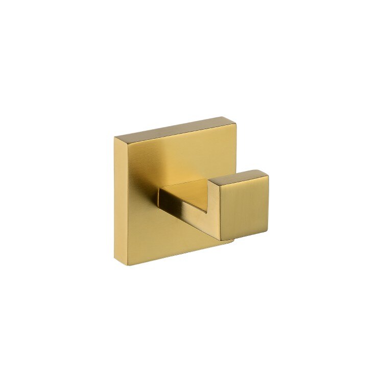 Stainless Steel Brushed Gold Robe Hook Wall Mounted Towel Hook Clothes Hook Bathroom Kitchen Door Hook Hardware: N