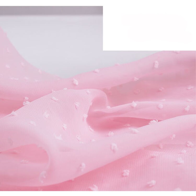 Bløde prikker chiffon tyl stof til brudekjole, nederdel, tutu, skjorte, hvid, pink, beige, blå, i meter ,150cm bred: 2