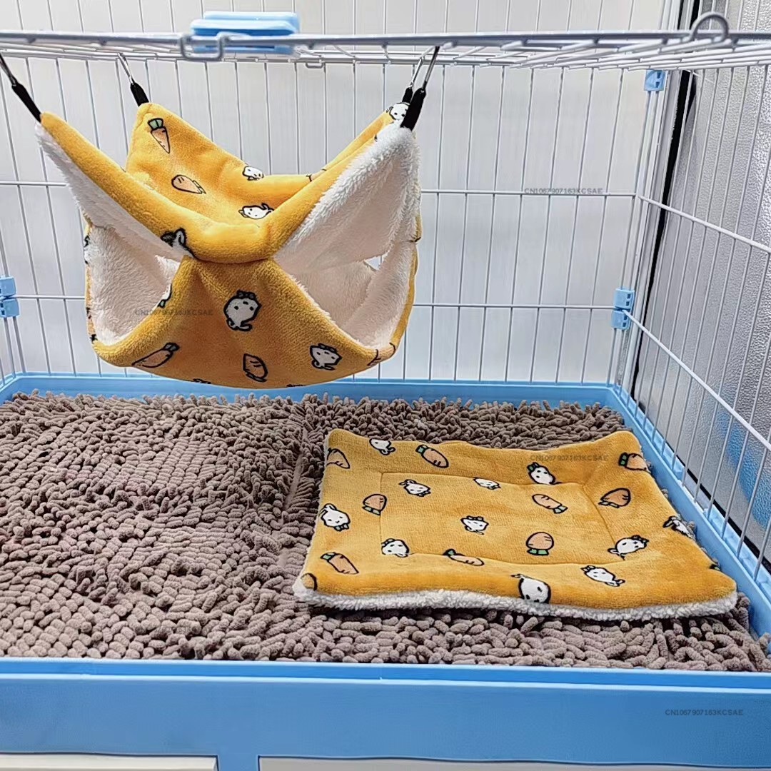 Polymère de lit doux pour petits animaux, accent de maison, accessoires pour lapin chinchilla, overd'inde, écureuil SLaura , hiver