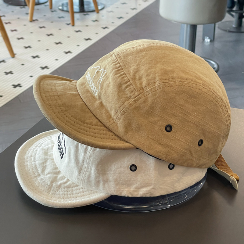 Casquette de Baseball Japonaise à Bord Court pour Homme et Femme, Visières Brodées en Coton Doux, Casquette à Visière pour Protection Solaire, Style Coréen, pour l'Extérieur