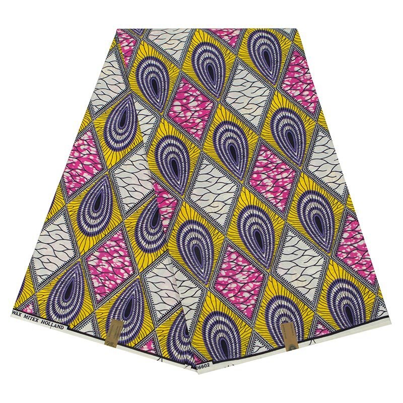 Guarantee Real Wax African Fabric Colourful Rhombus Pattern Print Fabric: Default Title