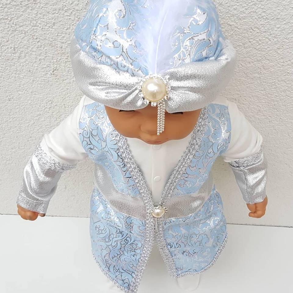 Nuovo Modello di Luce Blu Principe Neonato Tuta Del bambino Delle Ragazze Dei Ragazzi corpo E Pagliaccetti Cotone Abbigliamento bambino Dei Capretti del costume Dei Bambini del Vestito Regali