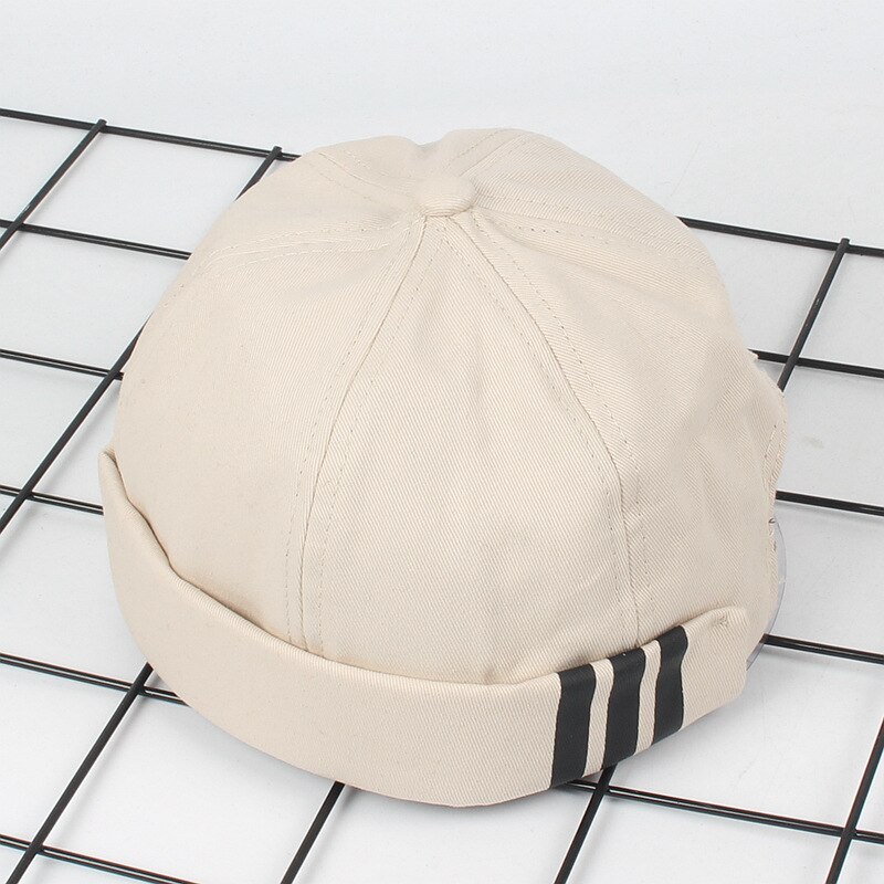 Gorros de algodón de verano para hombre, gorros de algodón multiusos, gorros de calle únicos urbanos, gorros portátiles Docker: Caqui