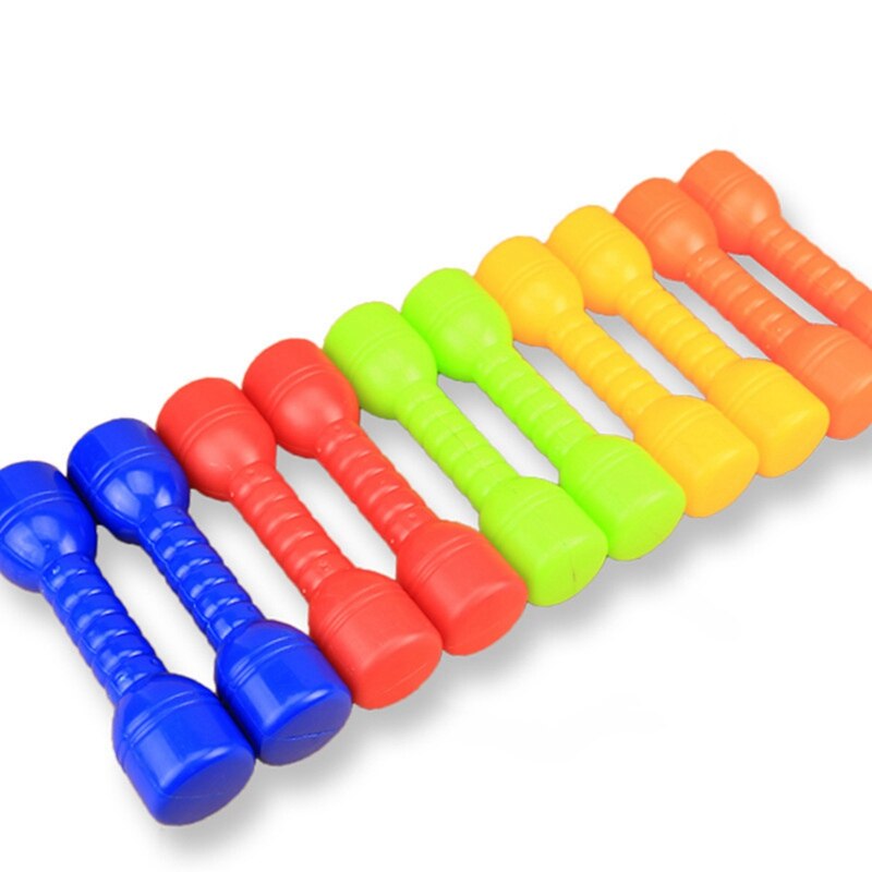 Mancuernas de plástico para deportes al aire libre, gimnasio en casa, entrenamiento de ejercicios, mancuerna para niños, interior, mantener el equipo de Fitness, 2 uds.