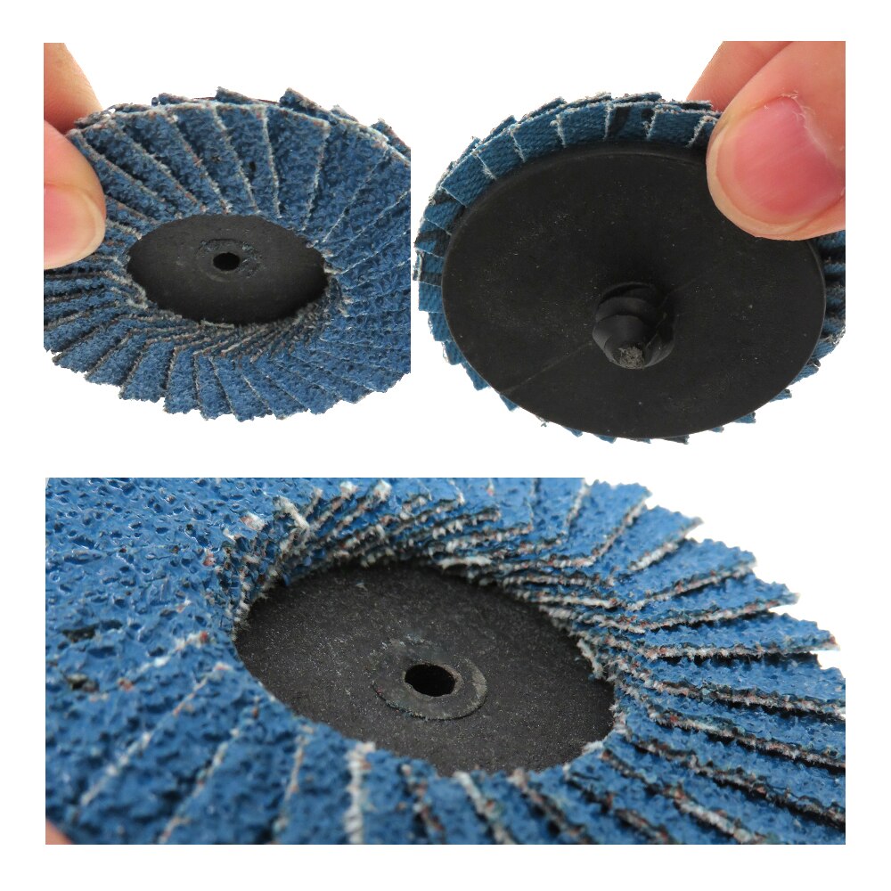 2" 50mm Flap Disc Sanding Disk for Roloc Roll Lock 40 Grit Abrasive Tools Fits Polishing Metal Iron Rust Removal Grinding Wheel