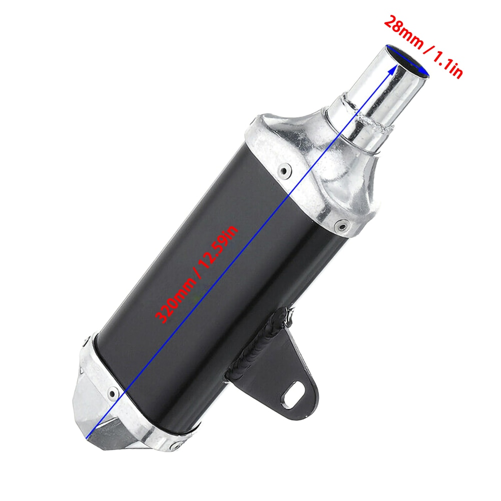 28mm holdbart udstødningsrør til motorcykel motorcykel atv quad 50cc-150cc aluminiumslegering udstødningsrør lydpotte bagerste