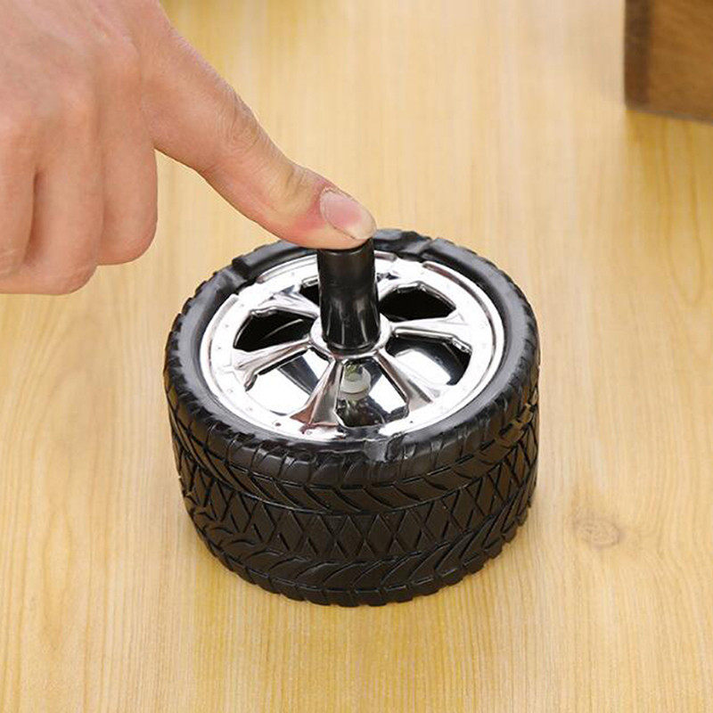 Ren tryk dæktype vindtæt rotation dæk askebæger tryk roterende metalforsegling askebæger sort bildæk askebæger tryk rotation