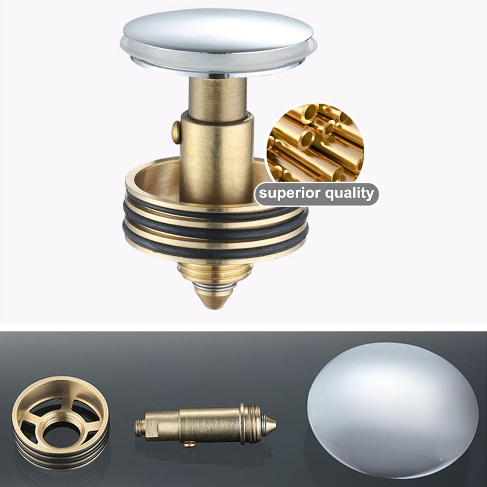 Bathtub Plug Bath Pop Up Waste Plug Seal Brass Bathroom Tub Drain Drainer Strainer Durable Universal Bounce Drainage Filter