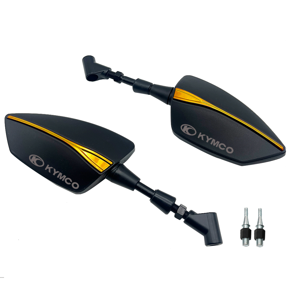 Espejo retrovisor lateral para motocicleta, retrovisores de ajuste izquierdo y derecho para KYMCO Xciting 250, 300, 400, AK550, AK 550, -: Champán