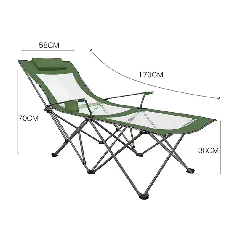 Camping Vouwen Bed Fauteuil Enkele Bed Kantoor Lunch Bed Draagbare Outdoor Vouwen Fauteuil Begeleidende Bed Te Dragen: 170cm F