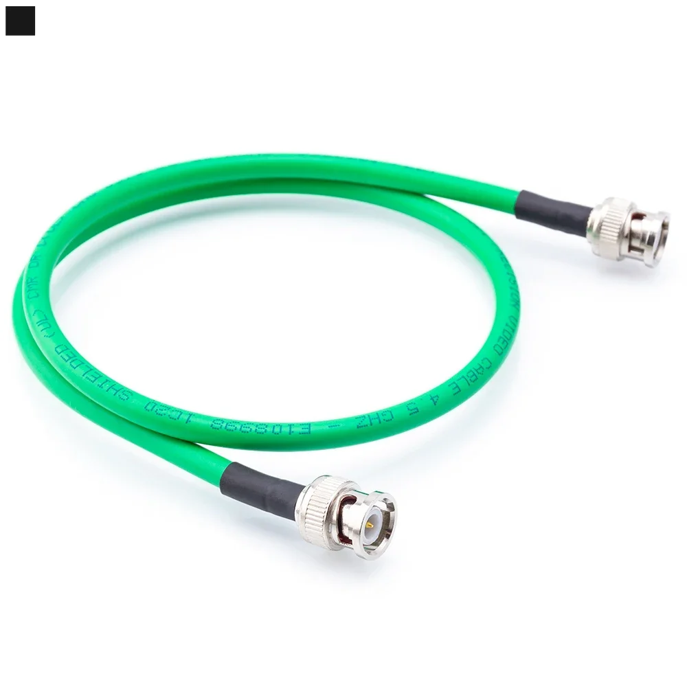 Cable de vídeo HD-SDI Belden 1505A 6G, Cable Coaxial Digital BNC a BNC/RCA 75Ω RG59/U, Cable de reloj de palabras para cámaras CCTV 1080P: Negro / 5 m